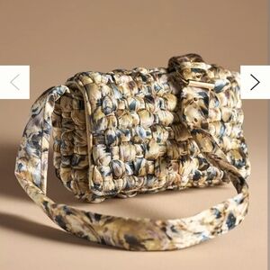 Anthropologie Daily Practice Woven Velvet Crossbody Bag
